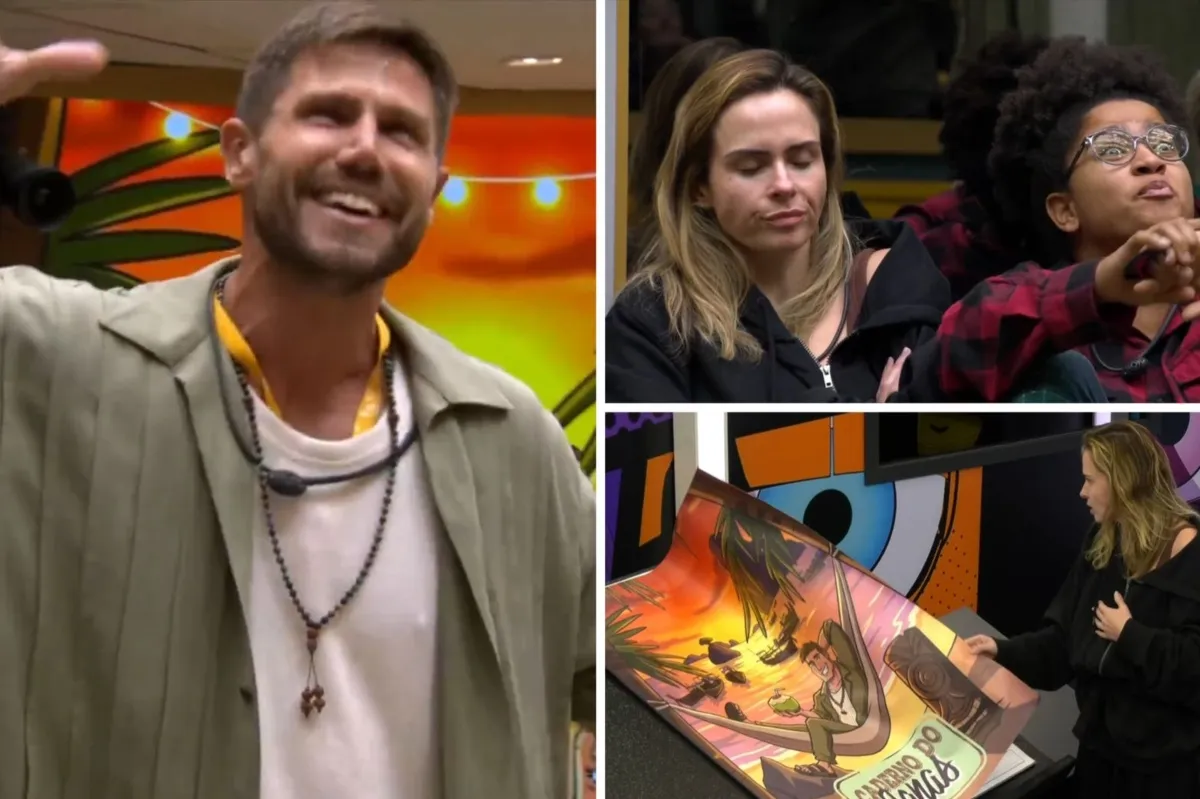 Imagem de BBB Jonas, Barra Ana Paula e Milena em uma briga enquanto compram