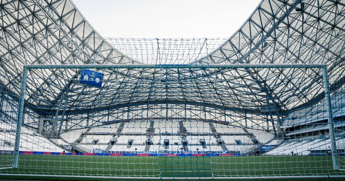 Imagem da transmissão em direto do jogo entre Olympique de Marseille e Toulouse pela Copa da França