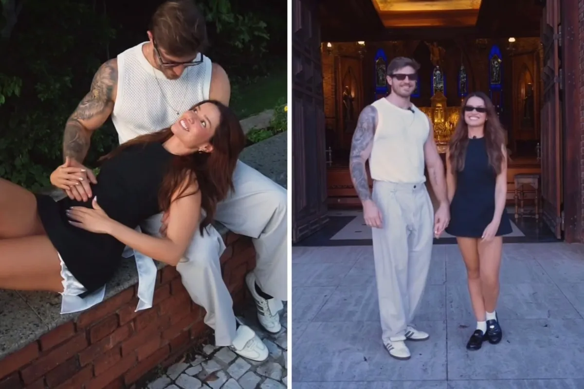 Imagem do casamento de Juliette e Kaique transmitido ao vivo pelo Rádio Estação Plus