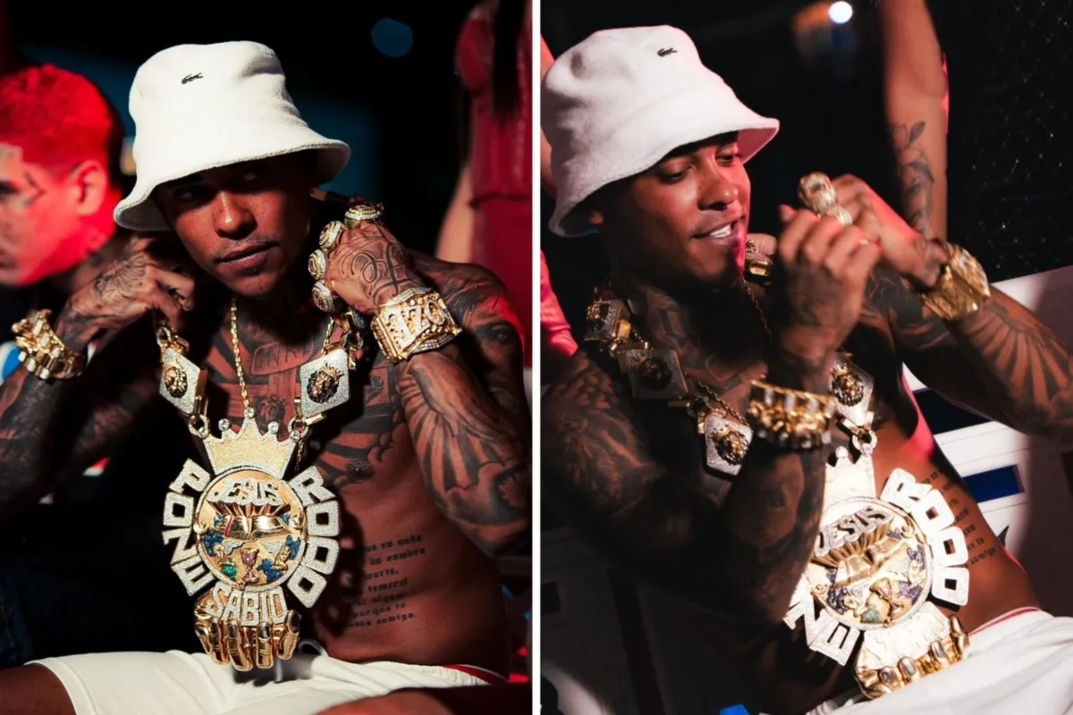 Imagem da Estação de Rádio Plus com a presença do MC Poez do Rodo Joias