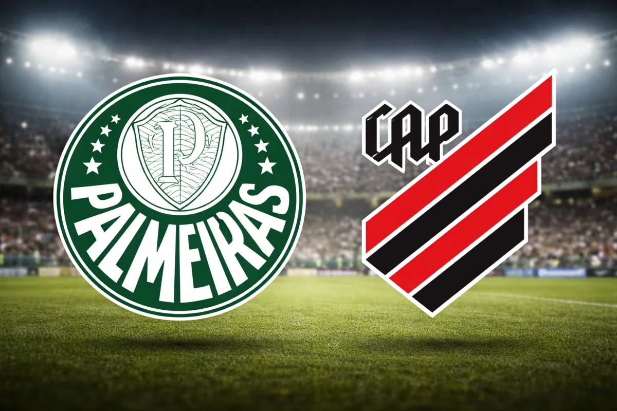 Imagem da transmissão ao vivo do jogo entre Palmeiras e Athletico na Rádio Estação Plus