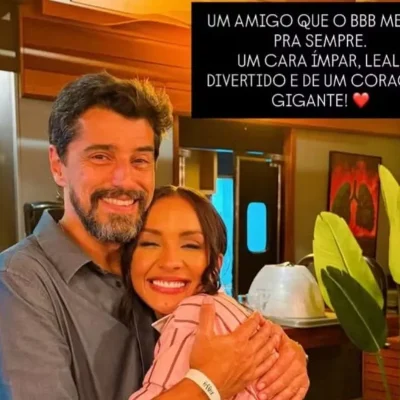 Imagem da Rádio Estação Plus com Alberto Cowboy e Maxiane BBB