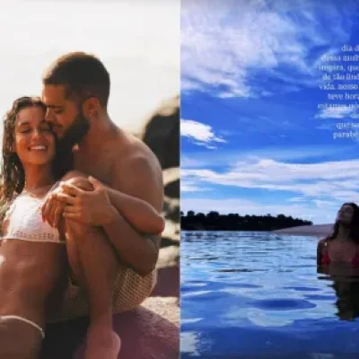 Francisco Gil e Alane Dias na Estação Plus, em seu aniversário