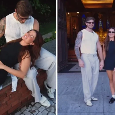 Imagem do casamento de Juliette e Kaique transmitido ao vivo pelo Rádio Estação Plus