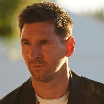 Imagem da apresentação do Rádio Estação Plus com Lionel Messi