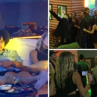 Imagem da rádio estação plus com a apresentadora Milena Festa e o comediante Gil do Vigor